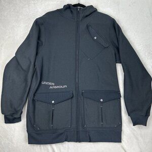 Under Armour Men’s Extra Large XL Black Full Zip Fleece Sweater Knit Jacket